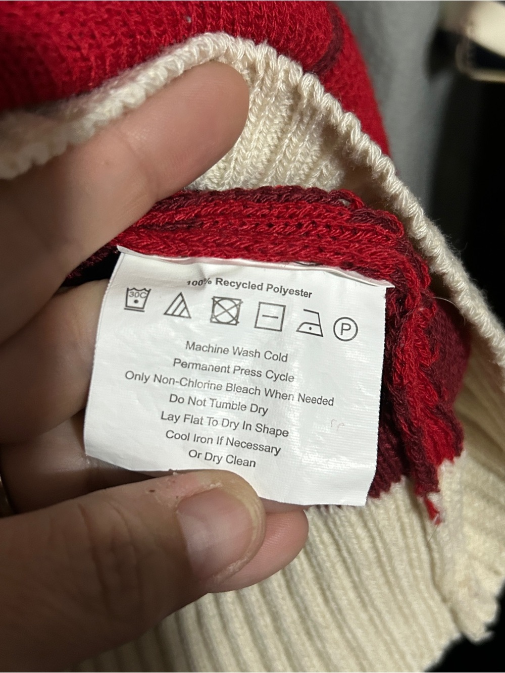 Maker's Mark Red Crewneck Sweater with Contrast Trim - Picture 6 of 6